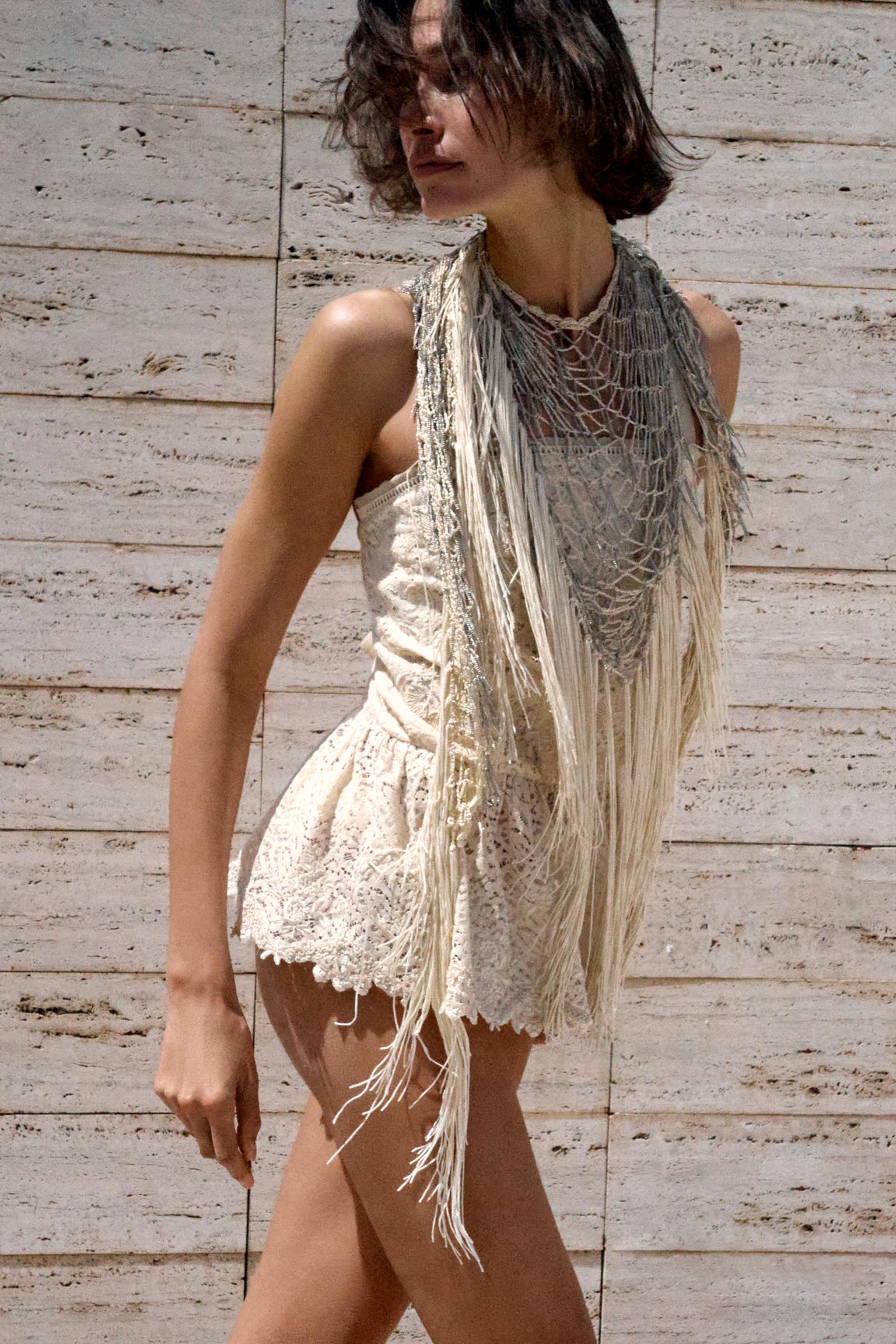 FOULARD MULTIPOSITION CHAÎNES FRANGES